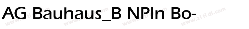 AG Bauhaus_B NPln Bo字体转换